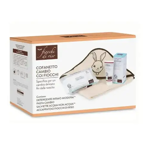 FIOCCHI DI RISO COFANETTO CAMBIO DETERGENTE INTIMO+ PASTA CAMBIO+ SALVIETTE DETERGENTI