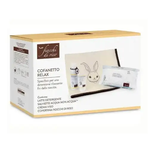 FIOCCHI DI RISO COFANETTO RELAX LATTE DETERGENTE + CREMA VISO + SALVIETTE