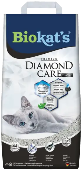 Biokat's Diamond Care Classic Lettiera Con Carbone Attivo Naturale Per Gatti 8L