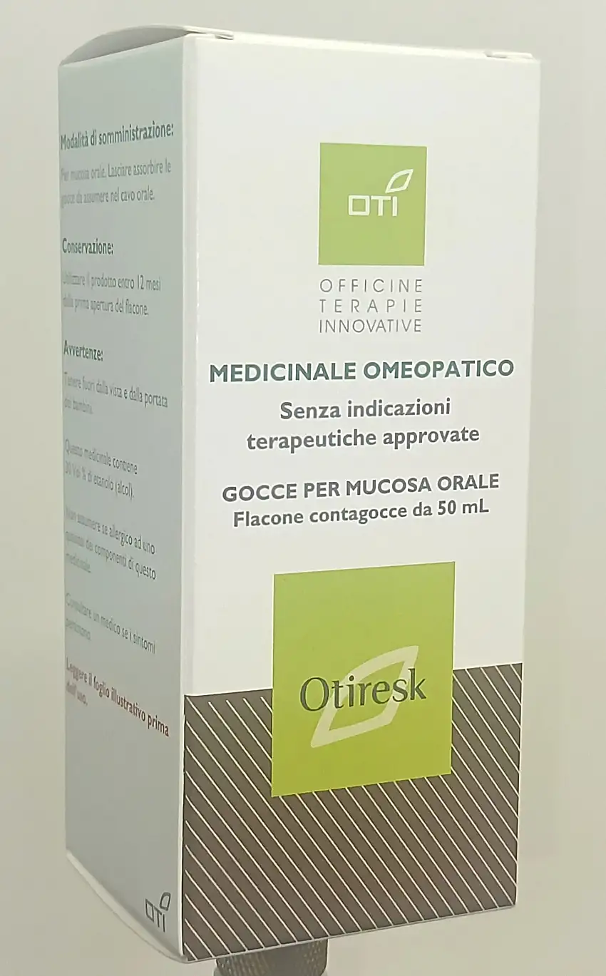 OTIRESK GOCCE PER MUCOSA ORALE 1 FLACONE CONTAGOCCE IN VETRO IN SOLUZIONE IDROALCOLICA AL 30% V/V DA 50 ML