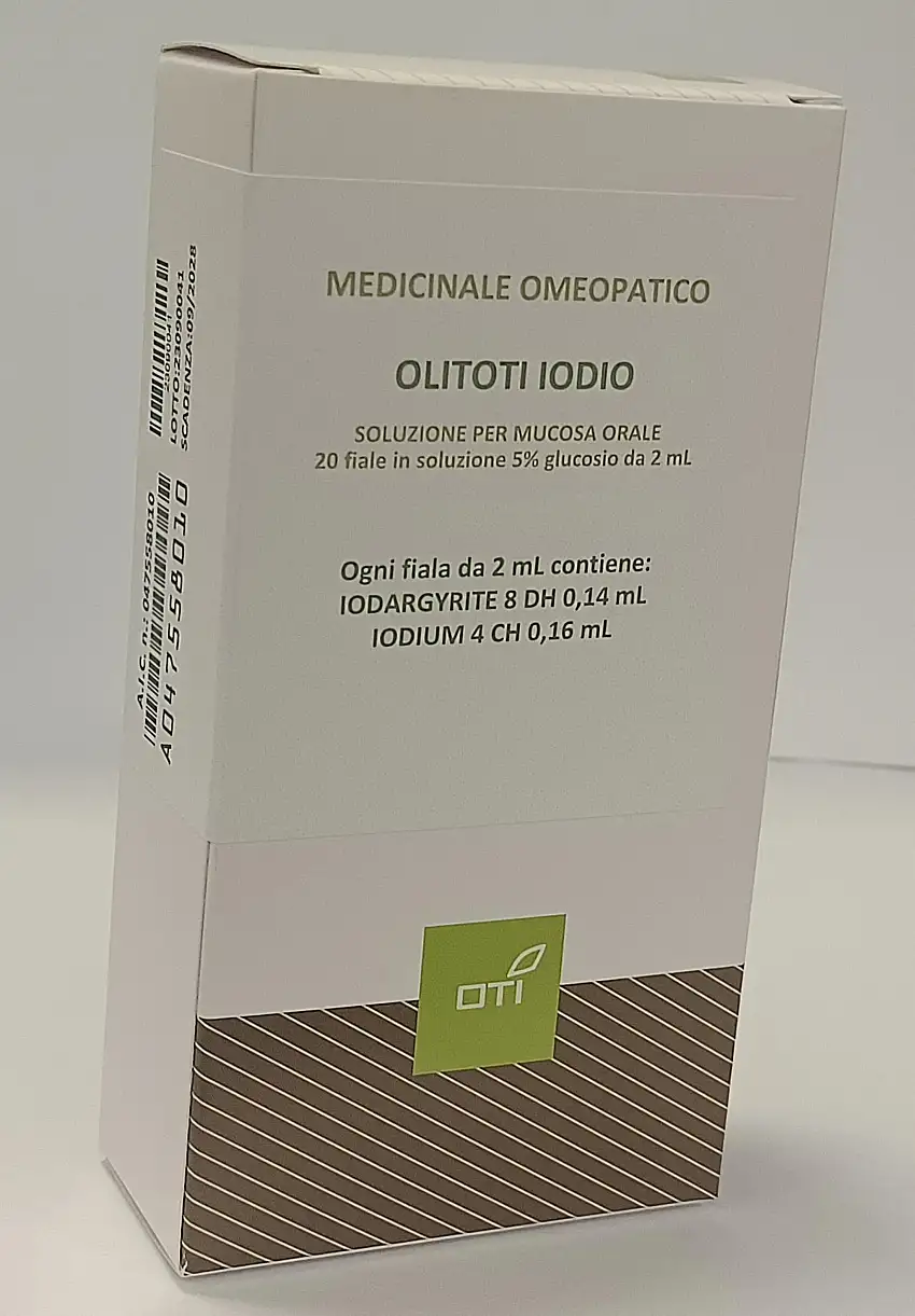 OLITOTI IODIO SOLUZIONE PER MUCOSA ORALE 20 FIALE IN VETRO IN SOLUZIONE 5% GLUCOSIO DA 2 ML
