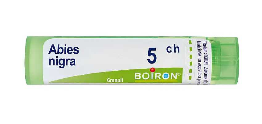 ABIES NIGRA BOI 5 CH GRANULI 1 CONTENITORE MULTIDOSE IN PP DA 4 G (80 GRANULI) CON TAPPO DISPENSATORE IN PP