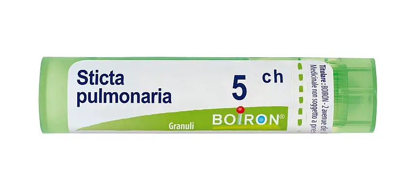 STICTA PULM BOI 5 CH GRANULI 1 CONTENITORE MULTIDOSE IN PP DA 4 G (80 GRANULI) CON TAPPO DISPENSATORE IN PP