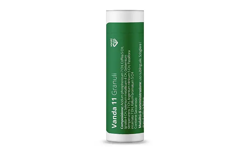 VANDA 11 GRANULI 1 CONTENITORE MULTIDOSE IN PP DA 4 G (80 GRANULI) CON TAPPO DISPENSATORE IN PS