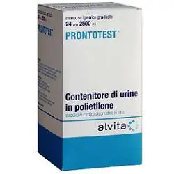 CONTENITORE PER URINA ALVITA PRONTOTEST IN POLIETILENE 24 ORE GRADUATO 2500ML