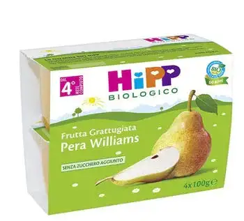 HIPP BIO MINI DESSERT PERA WILLIAMS 4 VASETTI X 100 G SENZA ZUCCHERI AGGIUNTI E SENZA GLUTINE