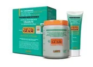 GUAM FANGHI D'ALGA CONFEZIONE CONVENIENZA FREDDA CON FANGHI D'ALGA GUAM 1 KG + CREMA GEL 250 ML FORMULA A FREDDO