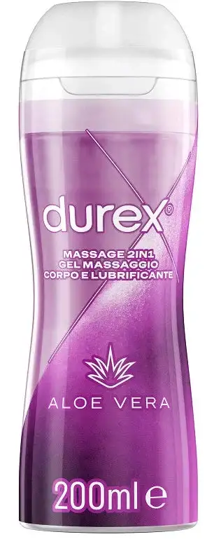 DUREX MASSAGE 2 IN 1 GEL MASSAGGIO CORPO E LUBRIFICANTE ALOE VERA 200 ML