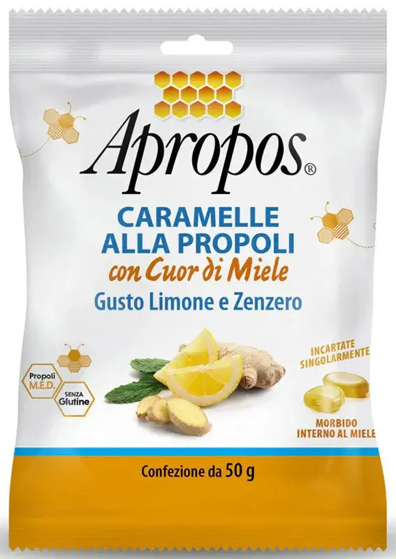 APROPOS CARAMELLE DURE LIMONE/ZENZERO CUOR DI MIELE 50 G
