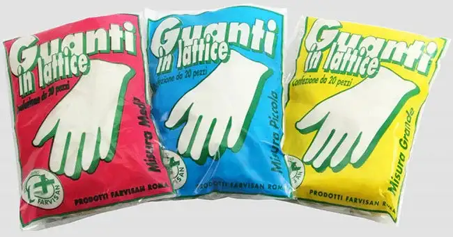 GUANTO IN LATTICE MISURA GRANDE 20 PEZZI