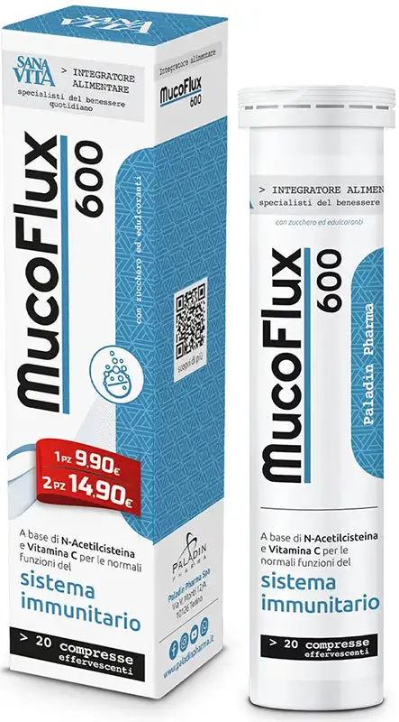 SANAVITA MUCOFLUX 600 20 CAPSULE EFFERVESCENTI