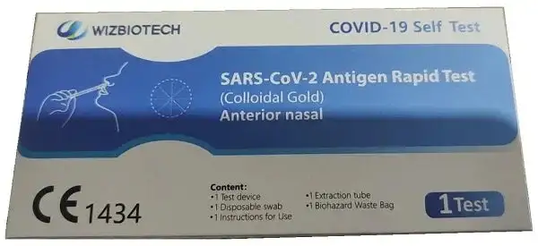 TEST ANTIGENICO RAPIDO COVID-19 WIZBIOTECH AUTODIAGNOSTICO RILEVAZIONE QUALITATIVA ANTIGENE SARS-COV-2 IN TAMPONI NASALI
