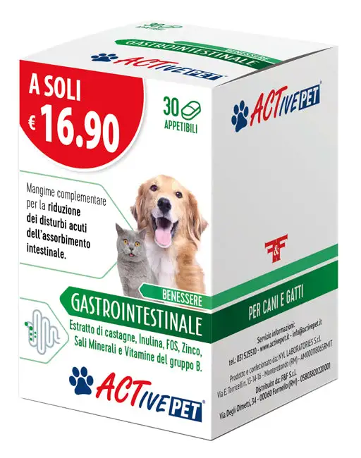 ACTIVE PET BENESSERE GASTROINTESTINALE 30 COMPRESSE APPETIBILI