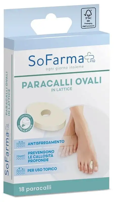 CEROTTO PARACALLO OVALE 2,8 X 1, 8 CM 18 PEZZI SOFARMAPIU'
