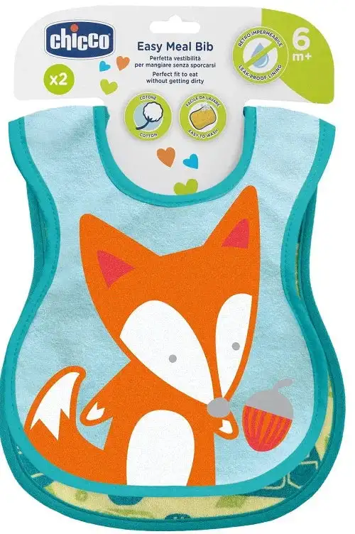 CHICCO BAVAGLINI EASY MEAL 6M+ 2 PEZZI