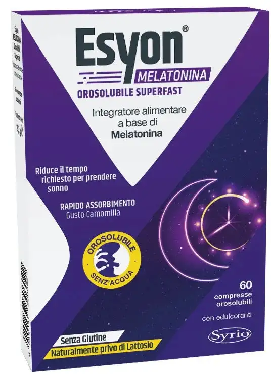 ESYON MELATONINA OROSOLUBILE SUPERFAST 60 COMPRESSE