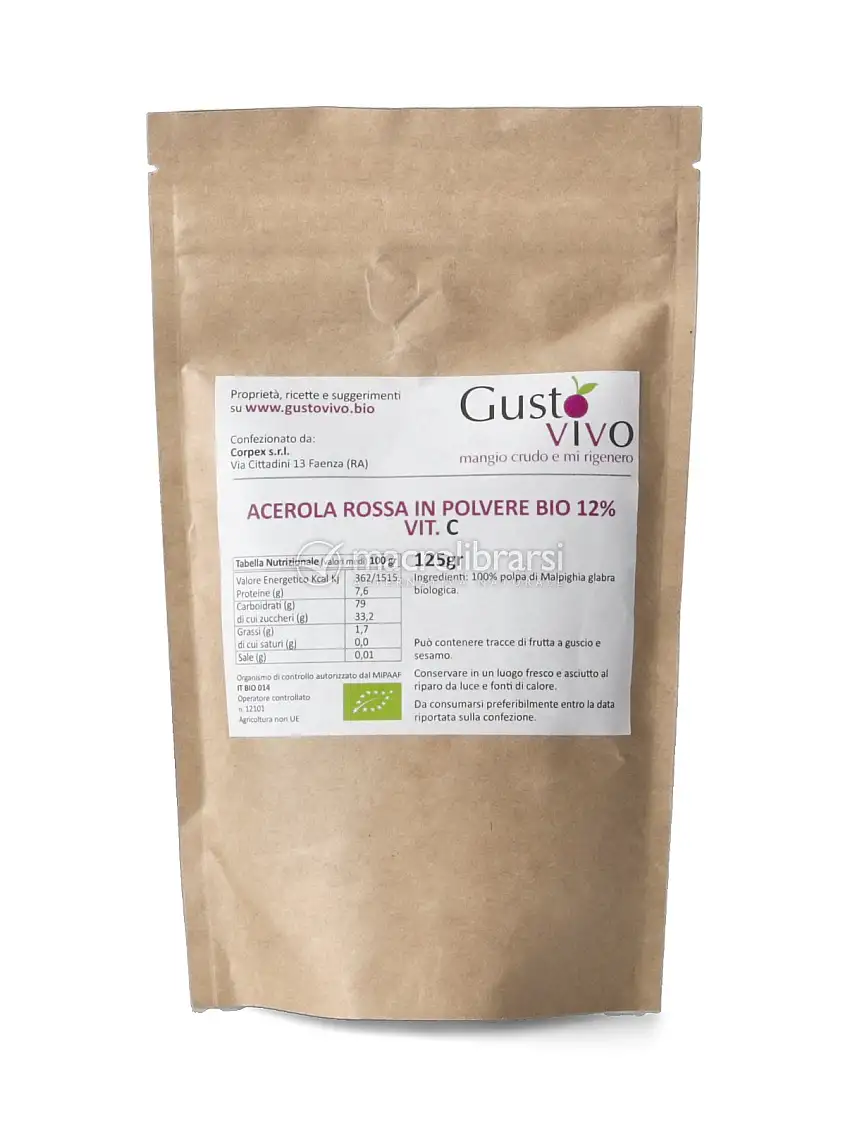 Acerola Rossa in polvere Bio 12% Vitamina C