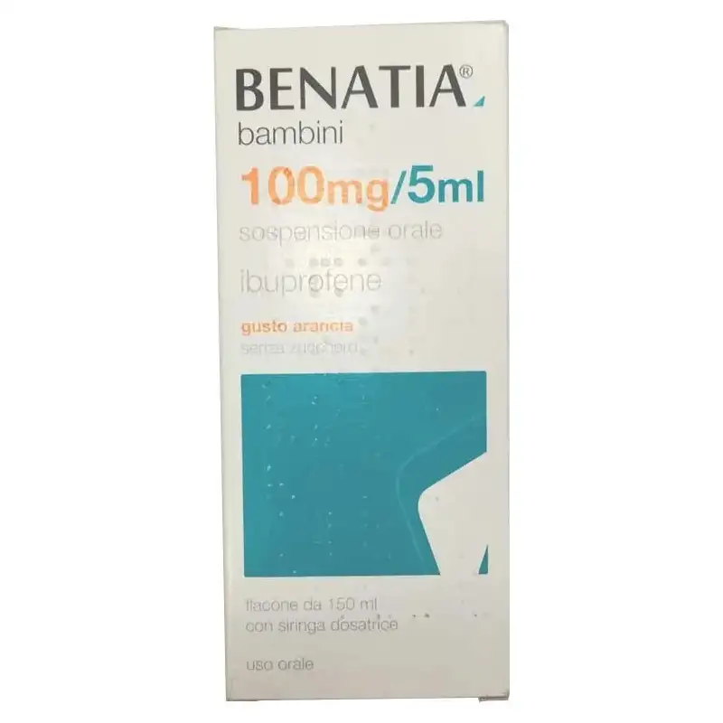 Benatia bambini 100mg/5ml arancia - sospensione orale a base di ibuprofene