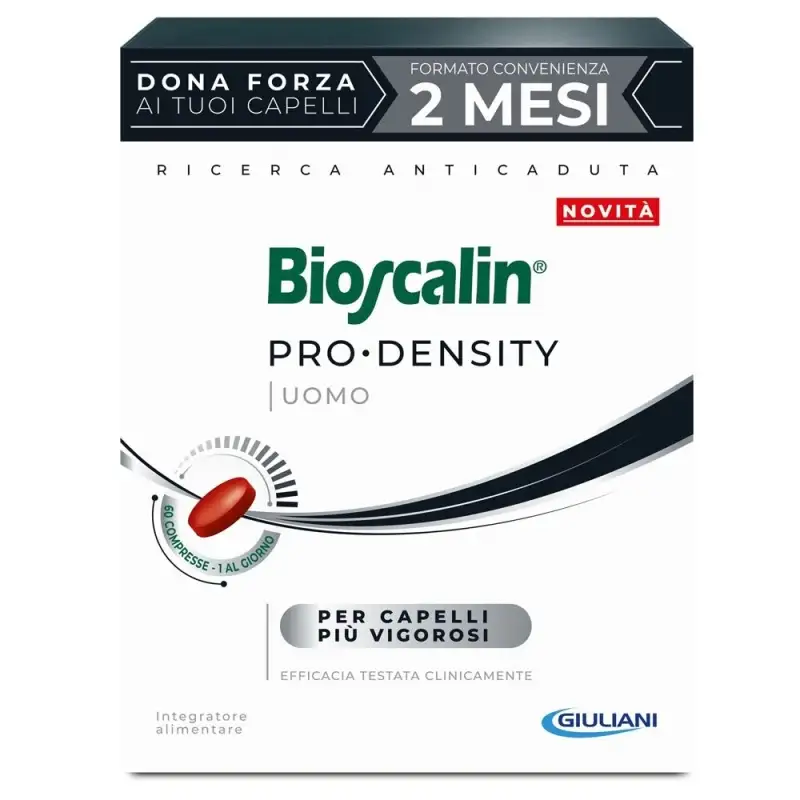 Bioscalin pro-density uomo 60 compresse - integratore per capelli assottigliati e diradati