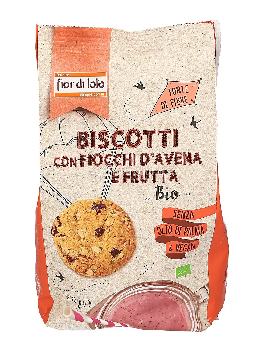 Biscotti con Fiocchi d'Avena e Frutta Bio