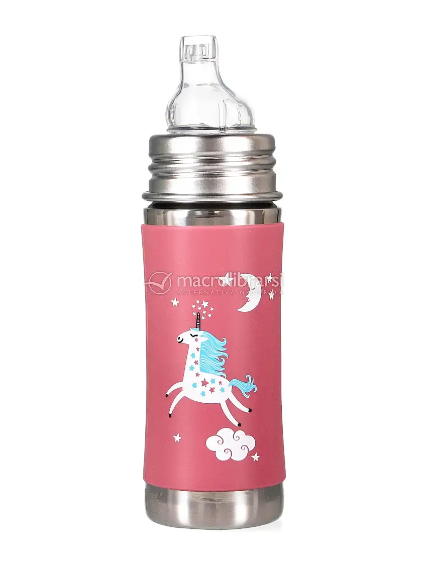 Bottiglia in Acciaio con Beccuccio in Silicone  - 325 ml