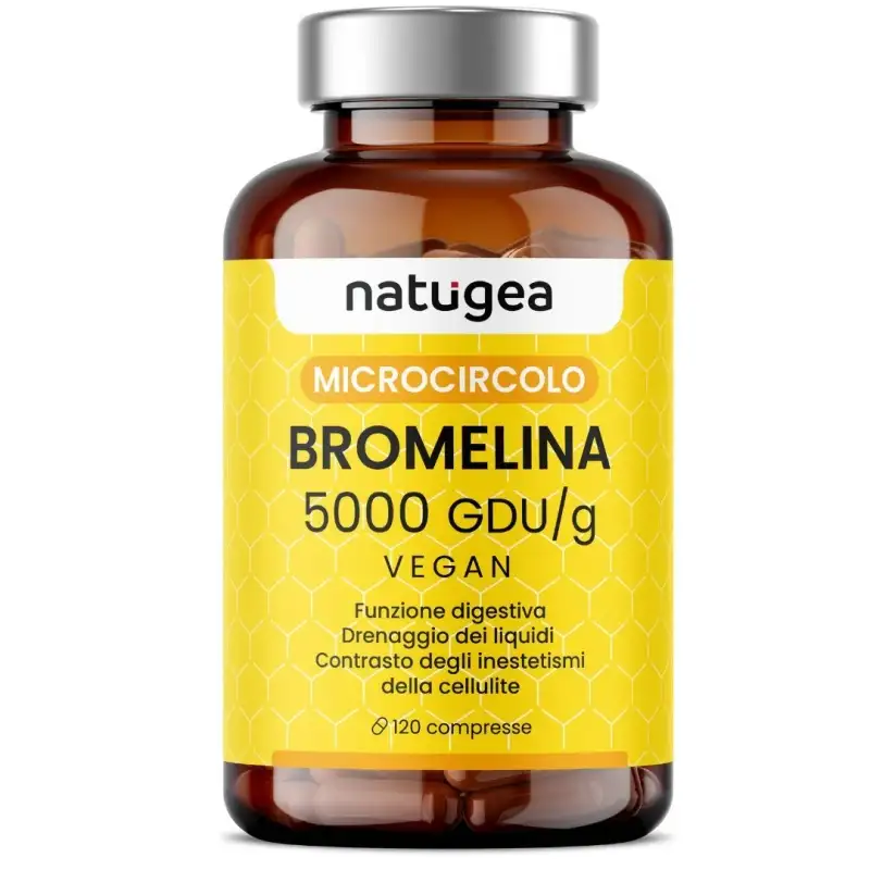 Bromelina 5000 - integratore per drenaggio liquidi e cellulite 120 compresse
