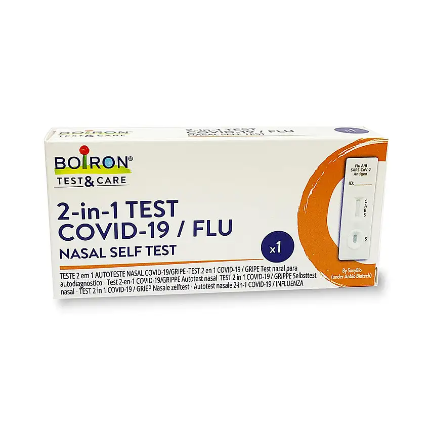Boiron 2 In 1 Autotest Nasale Covid 19/flu 1 Pezzo