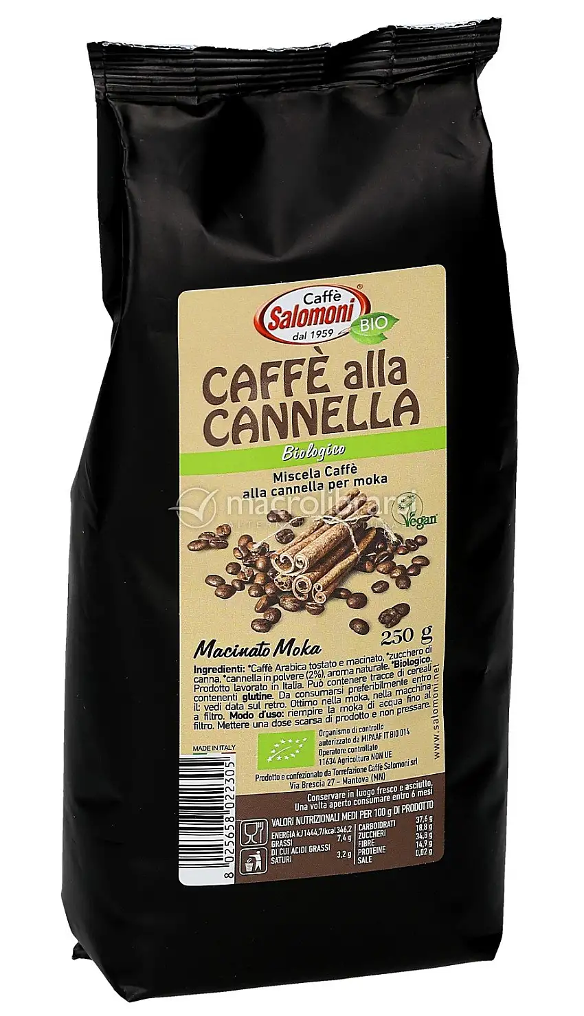 Caffè alla Cannella Bio - Miscela di Caffè alla Cannella per Moka