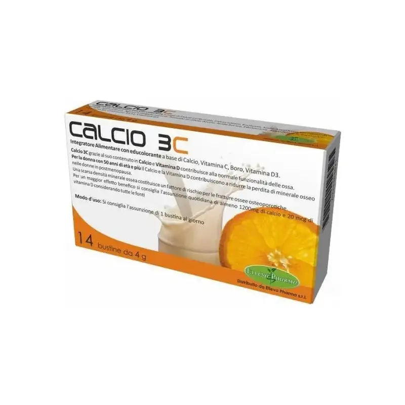 Calcio 3c 14 bustine - integratore per il benessere delle ossa