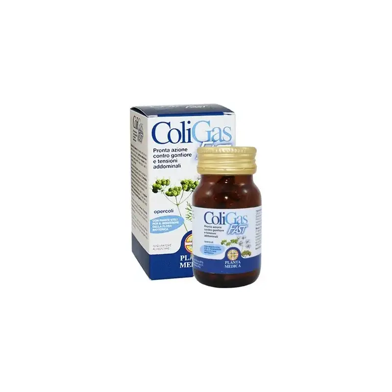Aboca coligas fast 50 opercoli 25 g - integratore contro il gonfiore addominale