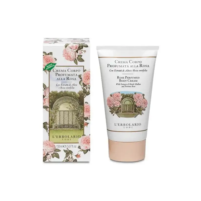 L erbolario Crema corpo profumata di rosa 150 ml