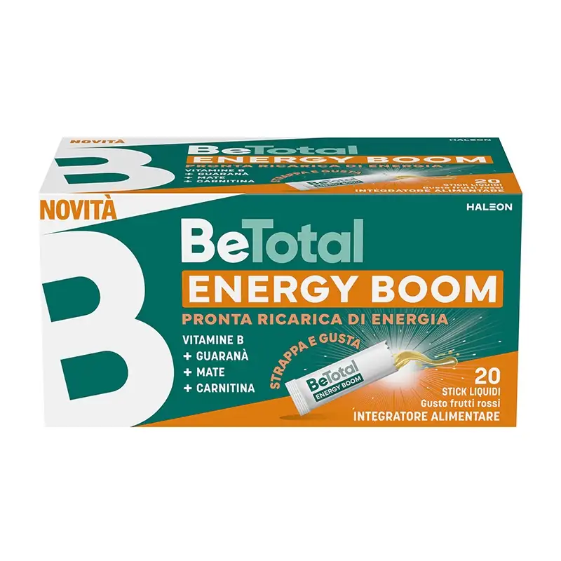 Be-total energy boom 20 stick liquidi - integratore energizzante