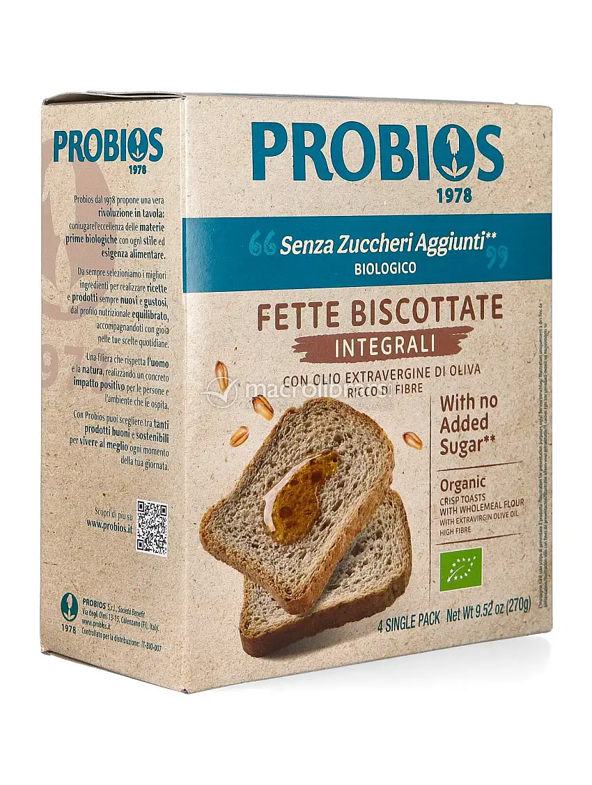 Fette Biscottate Integrali Bio con Olio d'Oliva