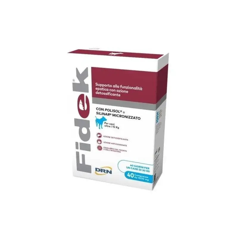 Drn Fidek 40 compresse 1 g - mangime complementare per cani fino a 30 kg