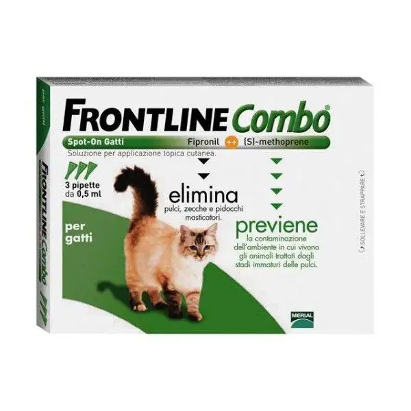 Frontline Combo Spot On Gatti dosaggio 3 Pipette X 0,5ml