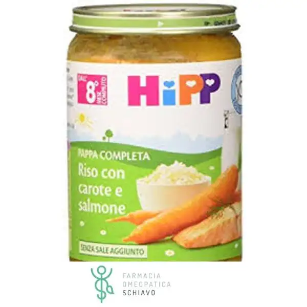 Hipp Bio Pappa Pronta Riso Con Carote E Salmone 220g