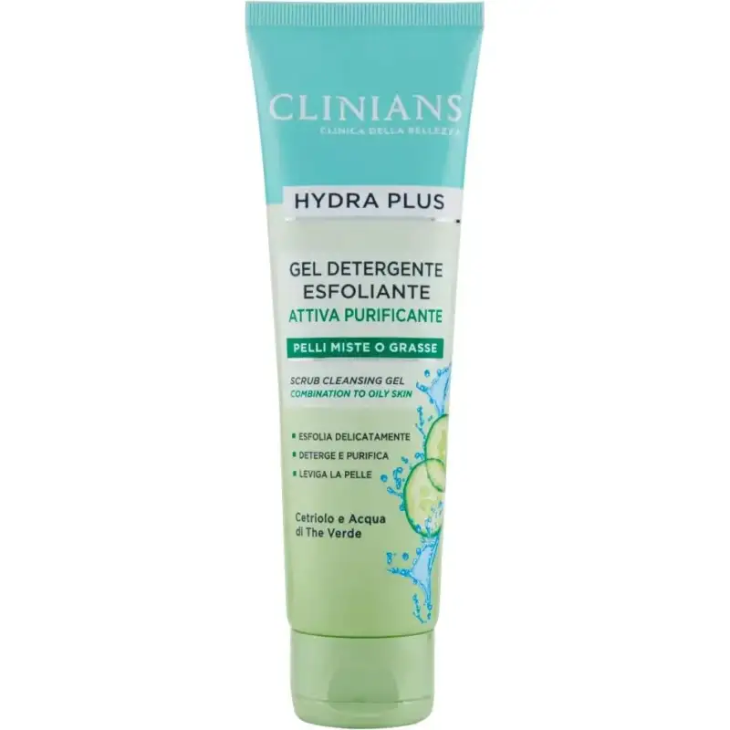 Clinians Hydra plus - gel esfoliante per pelli miste e grasse 150 ml