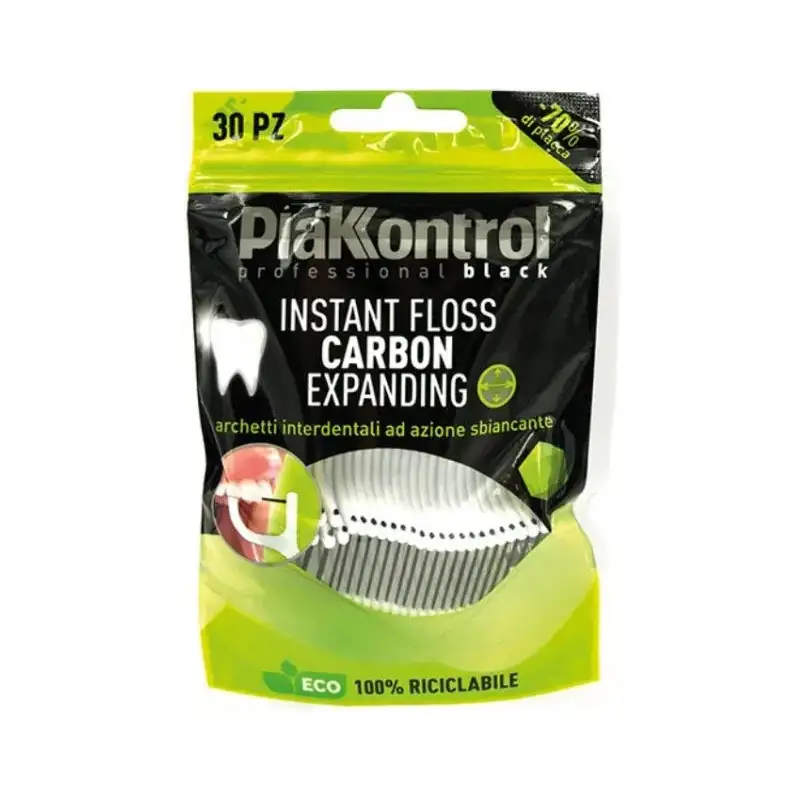 Plakkontrol Instant floss carbon - 30 archetti interdentali monouso