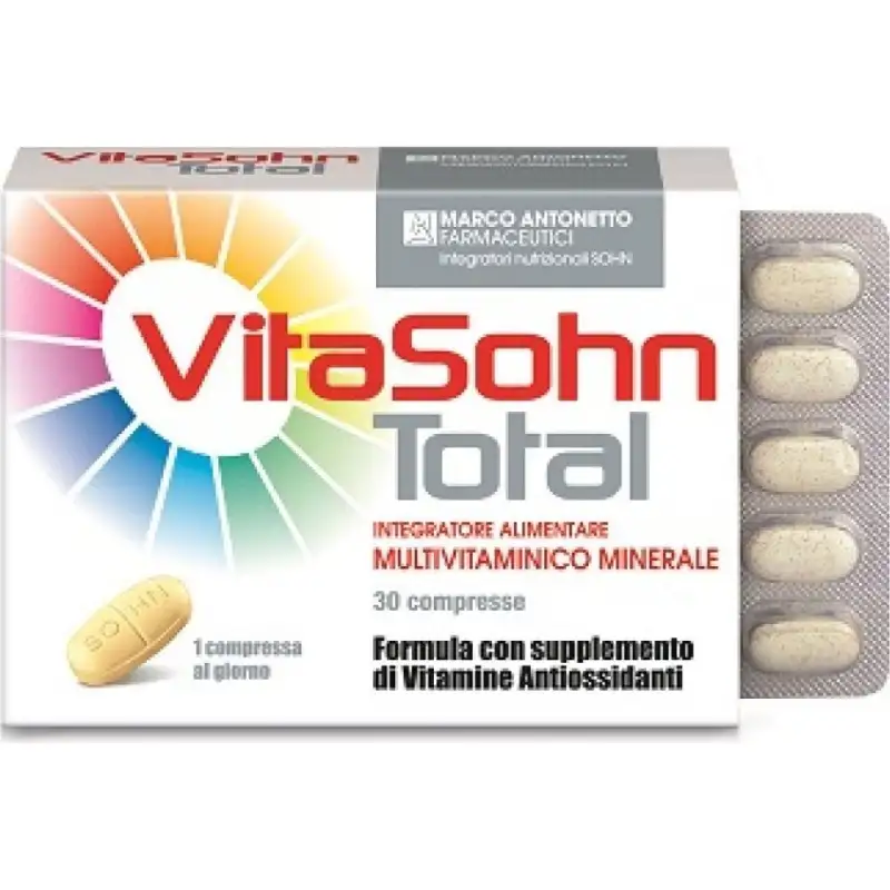 Vitasohn total 30 compresse - integratore antiossidante con vitamine e minerali