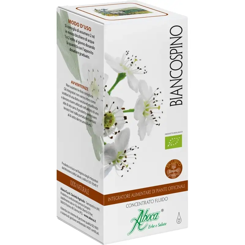 Aboca biancospino gocce 75 ml - integratore utile alla funzionalità cardiovascolare