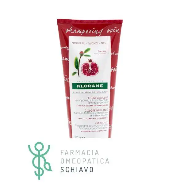 Klorane Melograno Shampoo Trattante Colore Brillante Per Capelli Colorati 200 ml