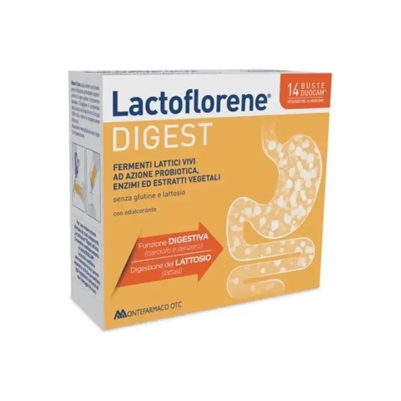Lactoflorene digest 14 bustine - integratore di fermenti lattici