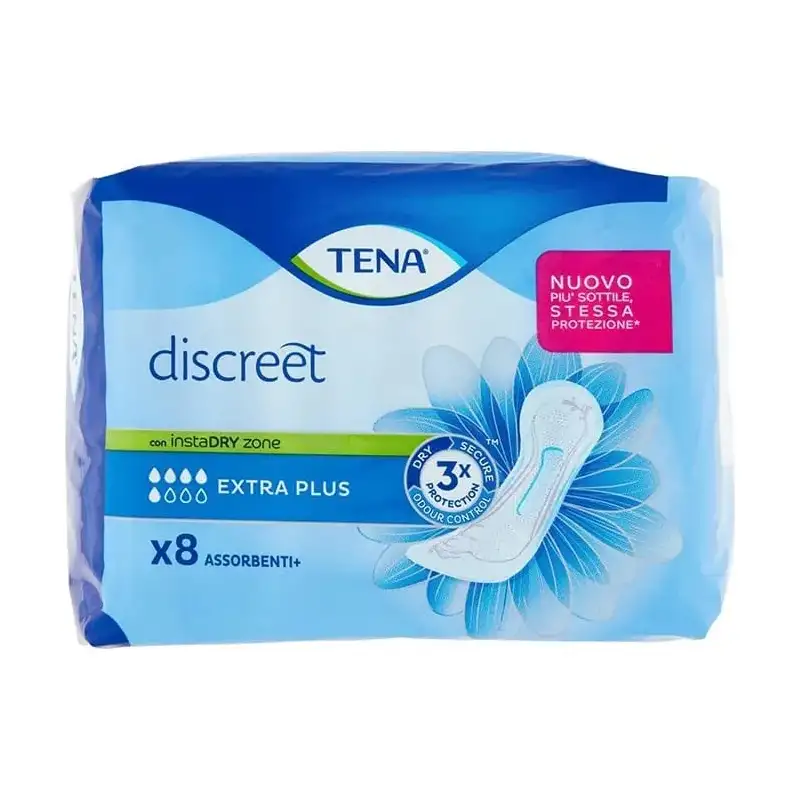 Tena discreet - 8 assorbenti extra plus per perdite urinarie