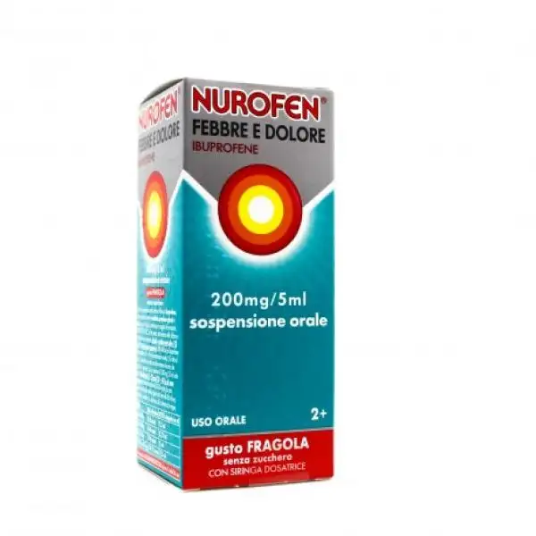 Nurofen Febbre e dolore 200mg/5ml gusto Fragola 100ml