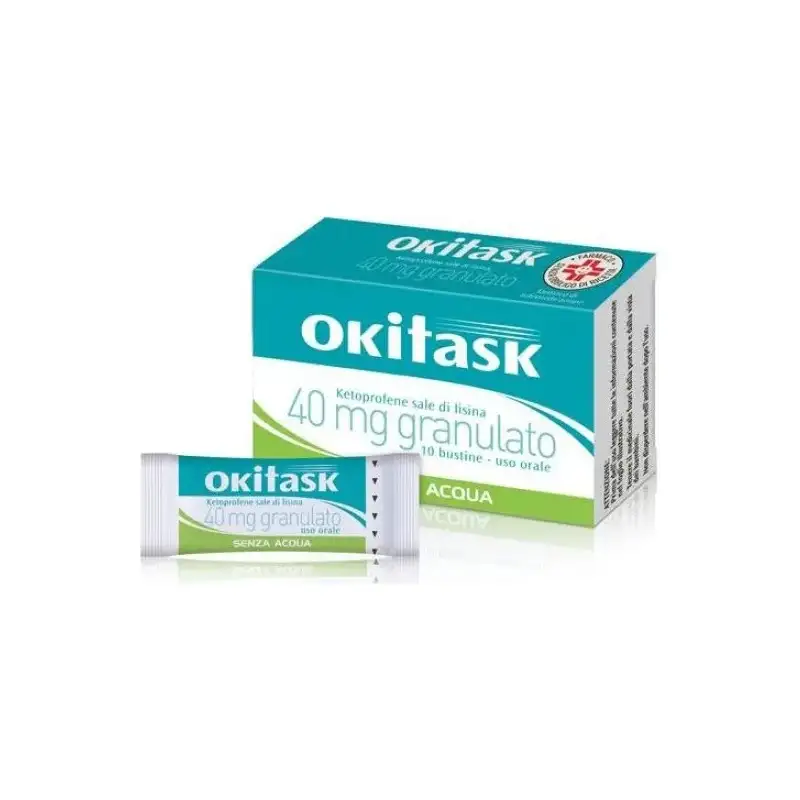 Okitask 40 mg granulato orosolubile - farmaco antinfiammatorio per il mal di testa 10 bustine