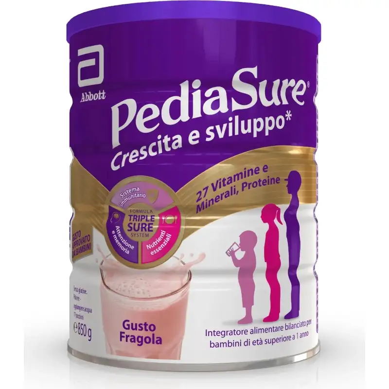 Pediasure crescita e sviluppo fragola - integratore per i bambini 850 g