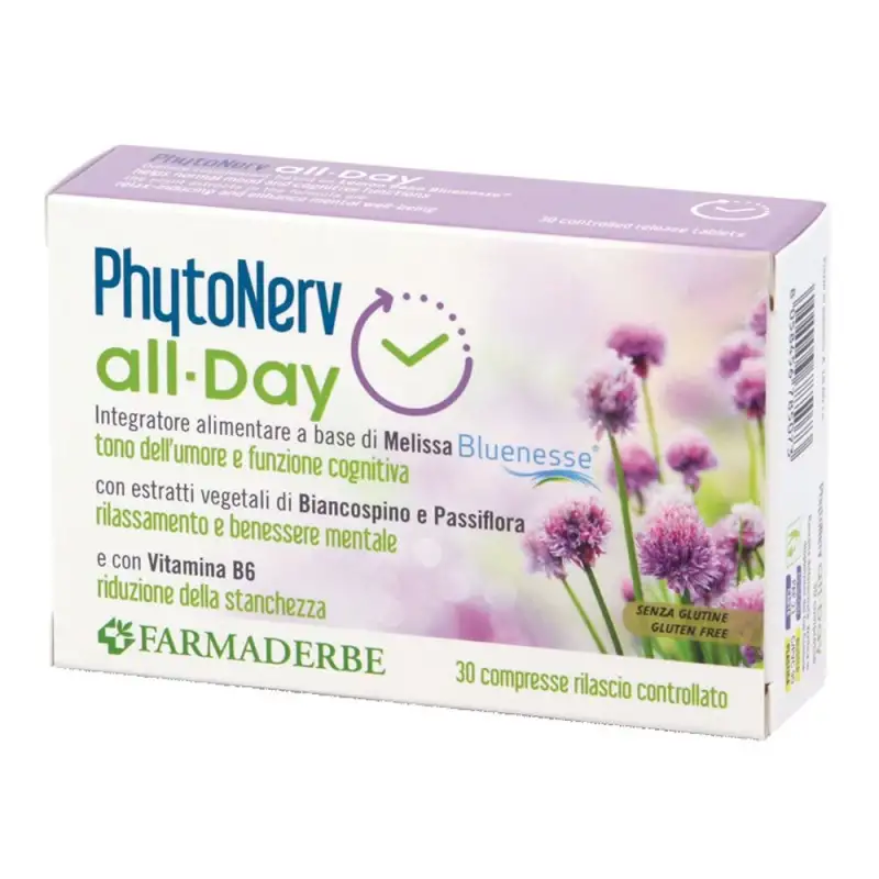 Phytonerv all day 30 compresse - integratore per il sonno e la mente