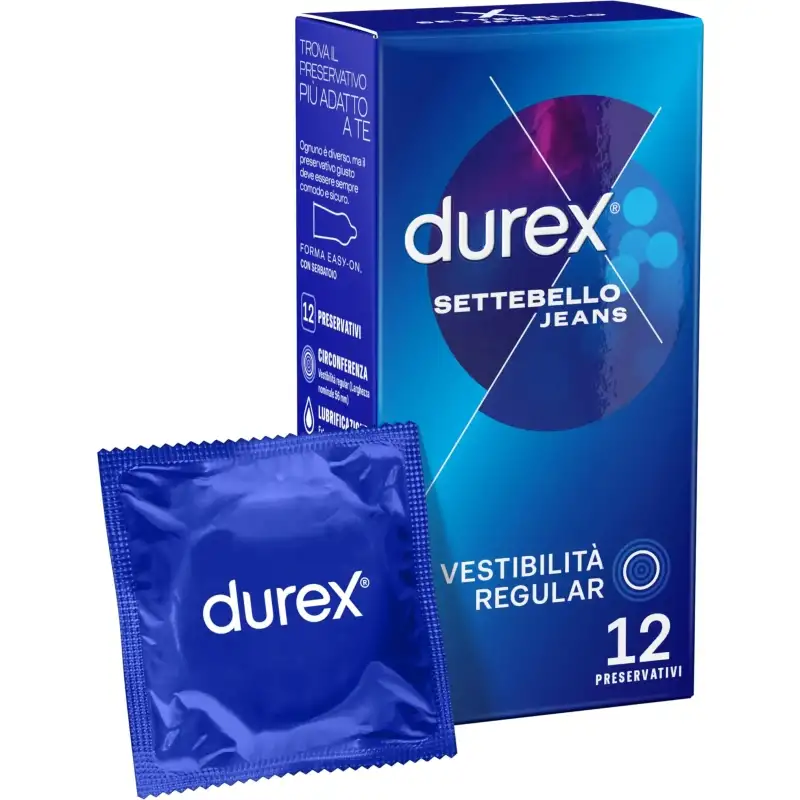 Durex settebello jeans - 12 preservativi vestibilità regular