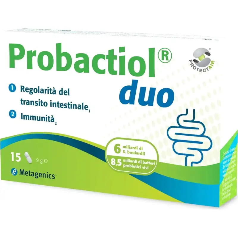 Probactiol duo 15 capsule - integratore per la regolarità del transito intestinale