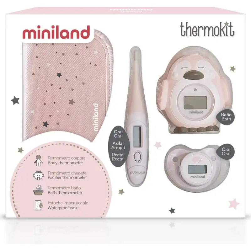 Miniland Set di termometri per bambini rosa